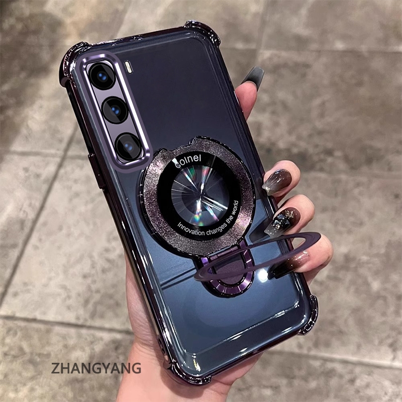 Ốp Lưng Cho infinix hot 50 4G hot 50 5G Thẩm Mỹ Thiết Kế Mới Vỏ Điện Thoại Mạ Điện Với Chức Năng Chống Rơi Bốn Góc Vỏ Mềm TPU Có Giá Đỡ Điện Thoại