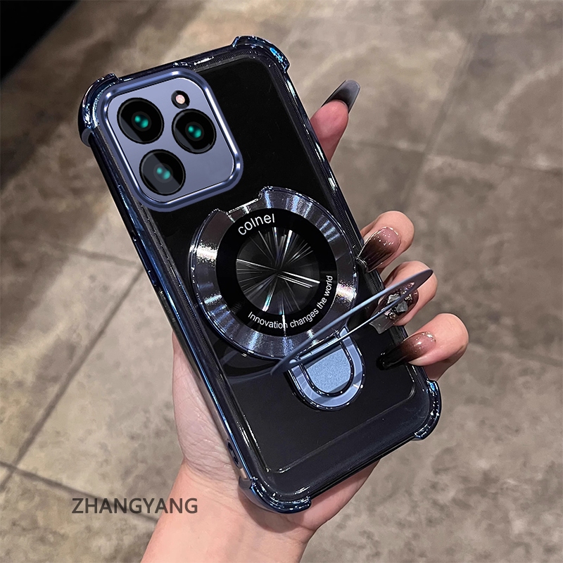 Ốp Lưng Cho OPPO Reno 15F 5G Reno 15FS 5G Thẩm Mỹ Thiết Kế Mới Vỏ Điện Thoại Mạ Điện Với Chức Năng Chống Rơi Bốn Góc Vỏ Mềm TPU Có Giá Đỡ Điện Thoại