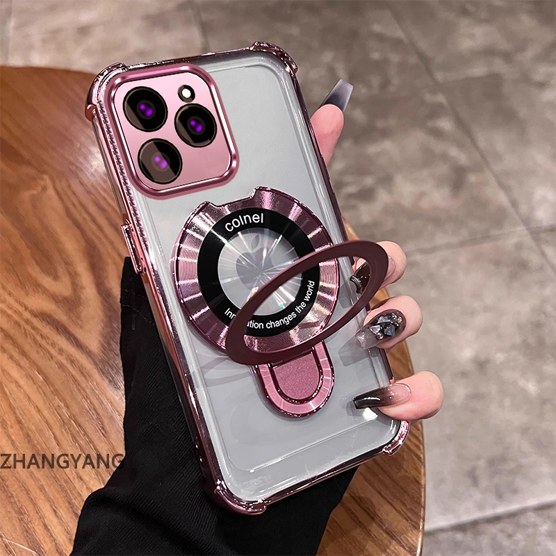 Ốp Lưng Cho OPPO Reno 15F 5G Reno 15FS 5G Thẩm Mỹ Thiết Kế Mới Vỏ Điện Thoại Mạ Điện Với Chức Năng Chống Rơi Bốn Góc Vỏ Mềm TPU Có Giá Đỡ Điện Thoại