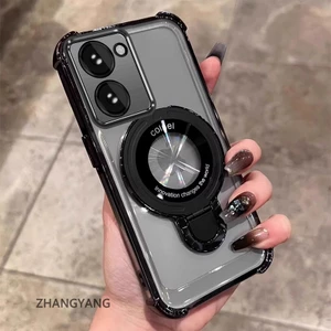 Ốp Lưng Cho Redmi A7 Pro 4G Thẩm Mỹ Thiết Kế Mới Vỏ Điện Thoại Mạ Điện Với Chức Năng Chống Rơi Bốn Góc Vỏ Mềm TPU Có Giá Đỡ Điện Thoại