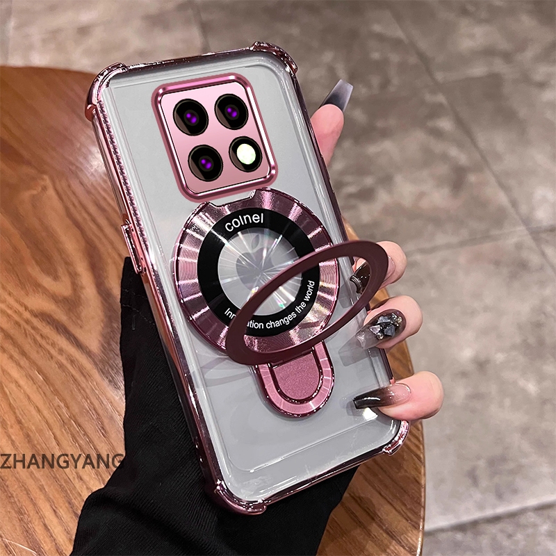 Ốp Lưng Cho POCO M8 M8 Pro 5G Thẩm Mỹ Thiết Kế Mới Vỏ Điện Thoại Mạ Điện Với Chức Năng Chống Rơi Bốn Góc Vỏ Mềm TPU Có Giá Đỡ Điện Thoại