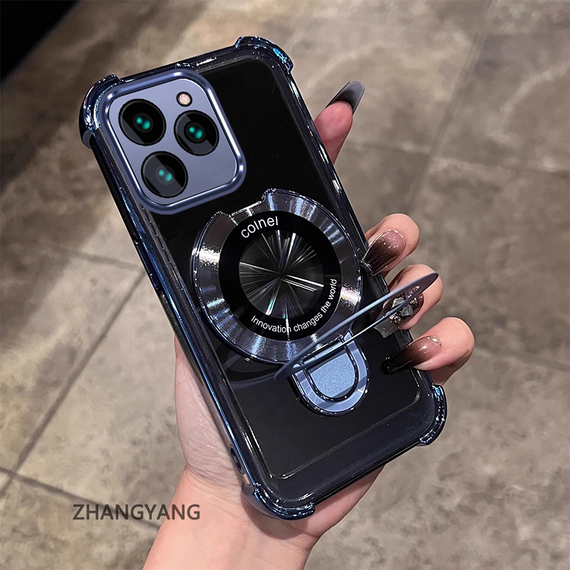 Ốp Lưng Cho Tecno Spark 40 Spark 40 Pro 4G Spark 40c Thẩm Mỹ Thiết Kế Mới Vỏ Điện Thoại Mạ Điện Với Chức Năng Chống Rơi Bốn Góc Vỏ Mềm TPU Có Giá Đỡ Điện Thoại