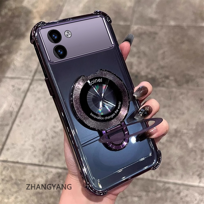 Ốp Lưng Cho Tecno spark Go 3 POP 20 Thẩm Mỹ Thiết Kế Mới Vỏ Điện Thoại Mạ Điện Với Chức Năng Chống Rơi Bốn Góc Vỏ Mềm TPU Có Giá Đỡ Điện Thoại