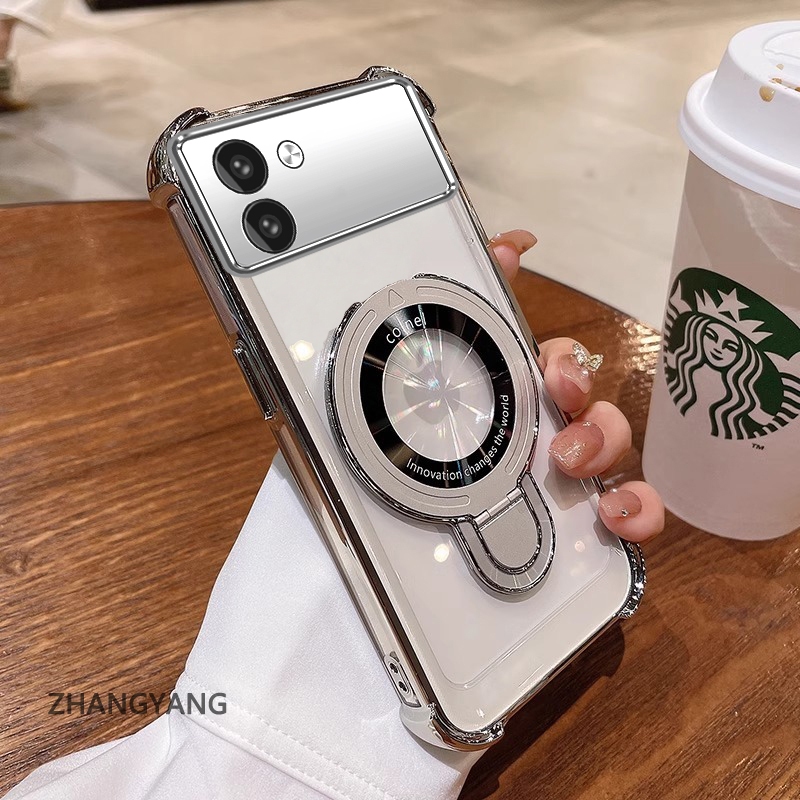 Ốp Lưng Cho Tecno spark Go 3 POP 20 Thẩm Mỹ Thiết Kế Mới Vỏ Điện Thoại Mạ Điện Với Chức Năng Chống Rơi Bốn Góc Vỏ Mềm TPU Có Giá Đỡ Điện Thoại