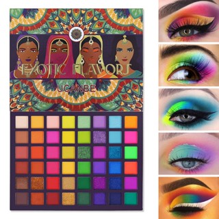 UCANBE Hương Vị Kỳ Lạ Bảng Phấn Mắt 48 Màu Bấm Lấp Lánh Shimmer Matte Green Eye Shadow Neon Kim Loại Trang Điểm Mỹ Phẩm
