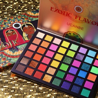 UCANBE Hương Vị Kỳ Lạ Bảng Phấn Mắt 48 Màu Bấm Lấp Lánh Shimmer Matte Green Eye Shadow Neon Kim Loại Trang Điểm Mỹ Phẩm