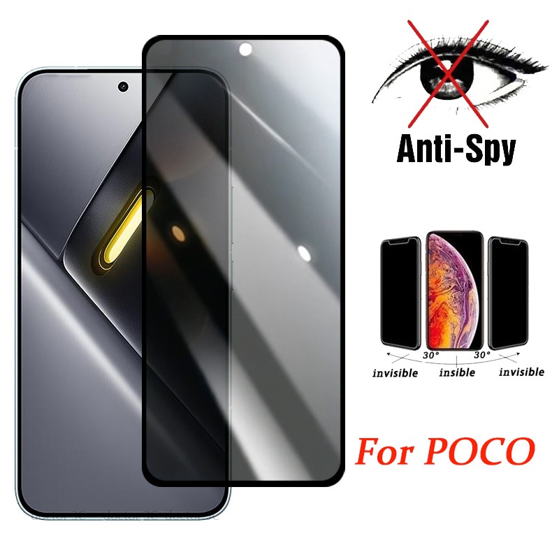 Kính cường lực chống vân tay full màn cho Xiaomi POCO C85 C75 C71 C61 C65 C55 C40 X8 F8 F7 Ultra F6 F5 X7 X6 X5 X4 X3 NFC M7 Plus M6 M5 M5s M4 M3 F4 F3 GT Pro 4G 5G 2026