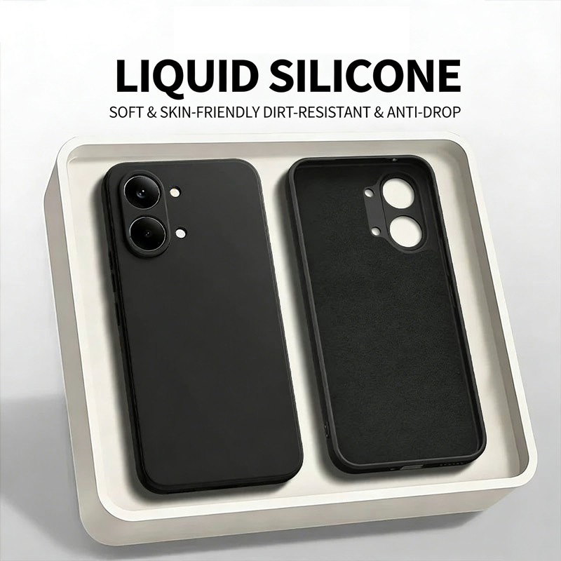 Ốp điện thoại silicon mặt trong phối vải nỉ cho Xiaomi POCO X8 Pro Max M5s F4 X4 GT M4 4G 5G 2026