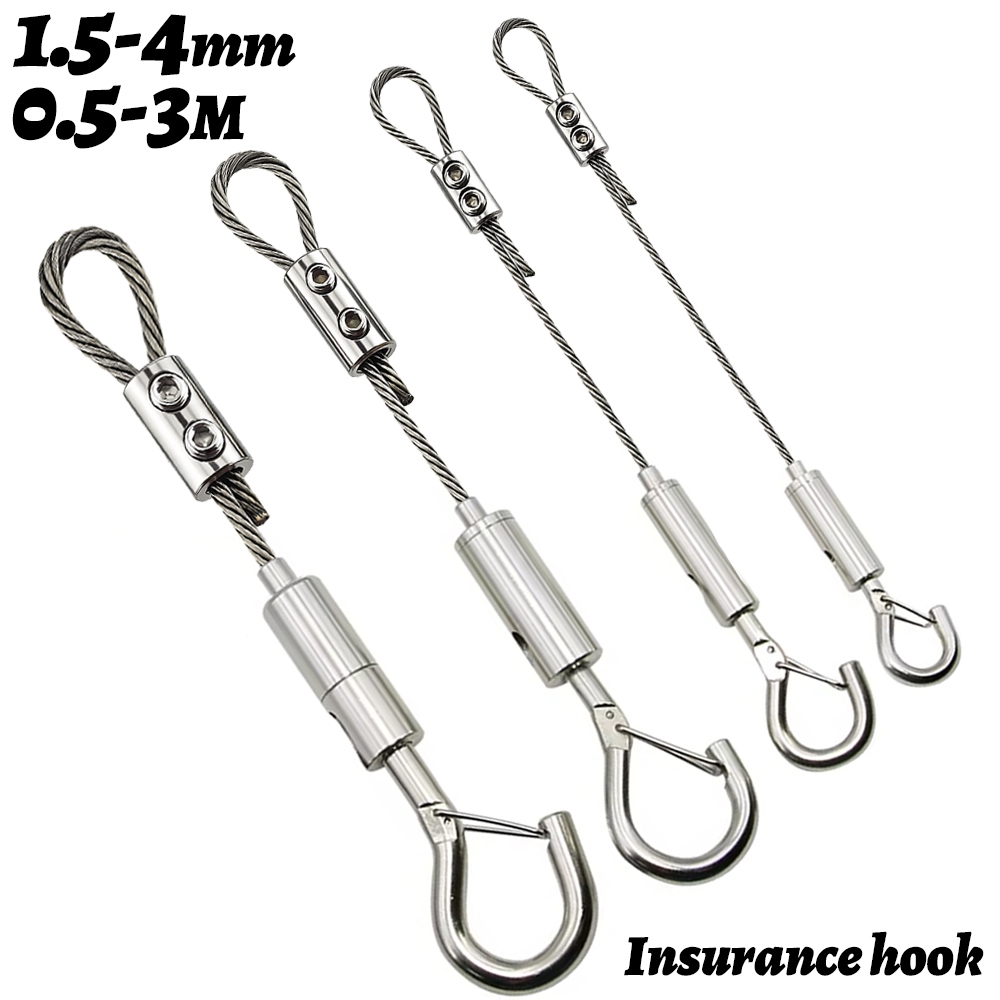 Bộ dây thép 304 Móc có thể điều chỉnh Cáp 1,5-4mm cho khung ảnh Đèn biển treo