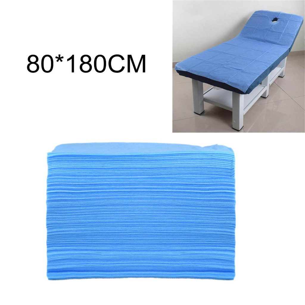 100x Tấm trải giường dùng một lần mềm mại Vỏ nệm vải không dệt cho Salon SPA