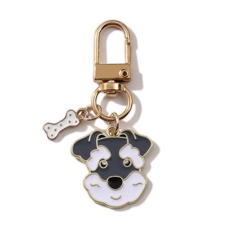 1 Cái Mới Triều Hoạt Hình Chó Kim Loại Móc Khóa Động Vật Dễ Thương Xương Men Mặt Dây Chuyền DIY Phụ Kiện Túi Mặt Dây Chuyền Xe Móc Khóa
