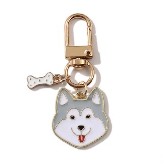 1 Cái Mới Triều Hoạt Hình Chó Kim Loại Móc Khóa Động Vật Dễ Thương Xương Men Mặt Dây Chuyền DIY Phụ Kiện Túi Mặt Dây Chuyền Xe Móc Khóa