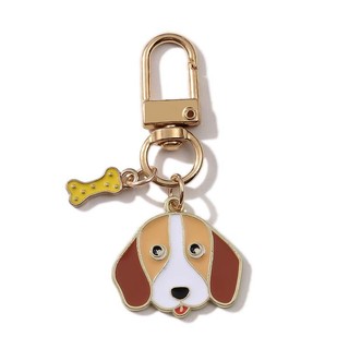 1 Cái Mới Triều Hoạt Hình Chó Kim Loại Móc Khóa Động Vật Dễ Thương Xương Men Mặt Dây Chuyền DIY Phụ Kiện Túi Mặt Dây Chuyền Xe Móc Khóa