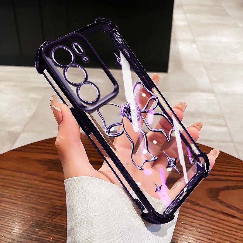 YBD Chống Rơi Bốn Góc Cho OPPO A5 A5i Pro A3 Pro 2025 Ốp Điện Thoại Trong Suốt Rỗng Ra Họa Tiết Nhân Vật Hoạt Hình