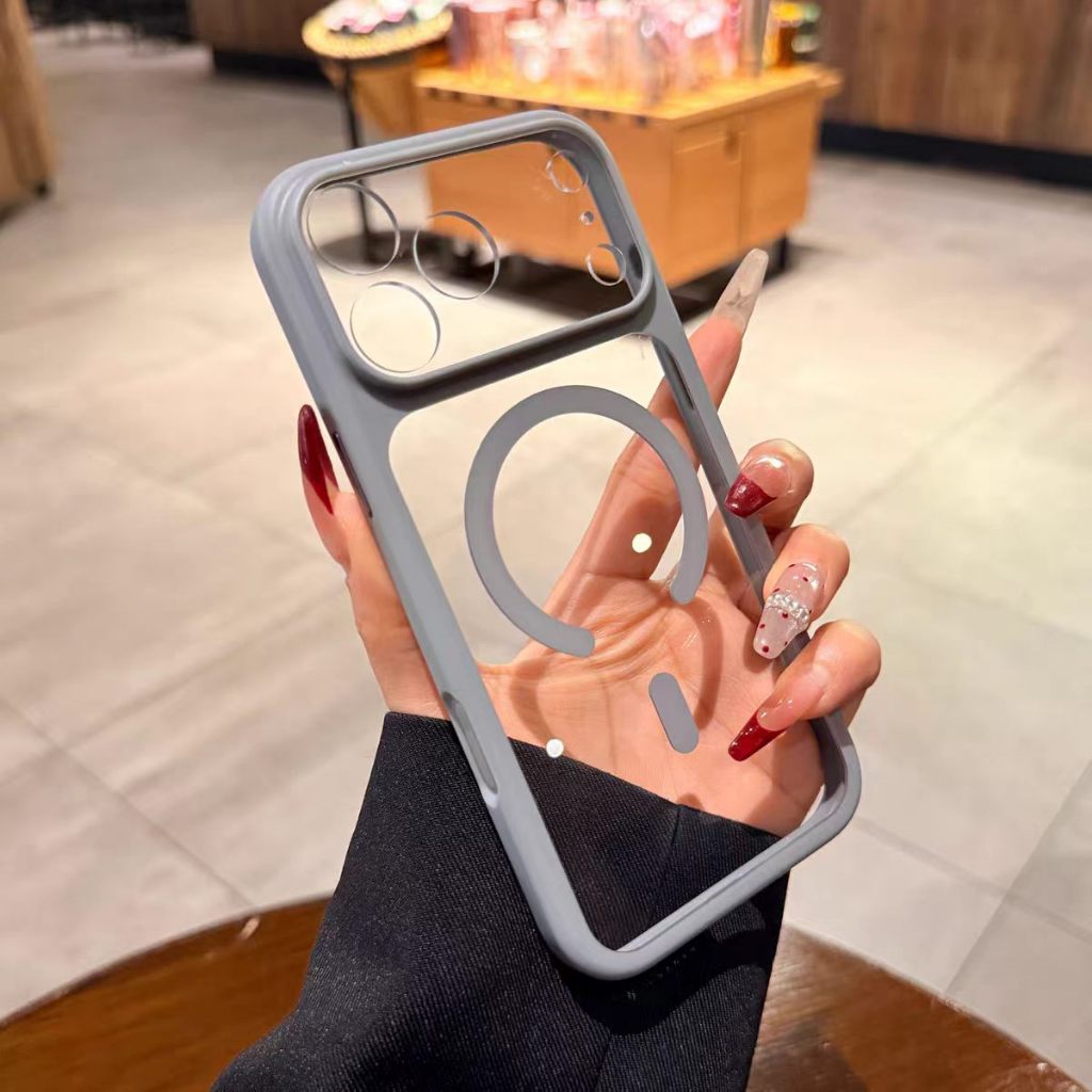 Nút khí / Ốp lưng cứng acrylic trong suốt tương thích cho iPhone 13 pro max 14 pro max 15 pro max 16 pro max 17pro max 17air ốp lưng