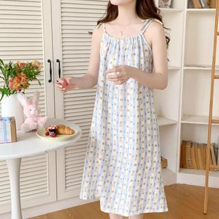 Đầm ngủ dáng dây cotton 100% bán chạy nhất | Đồ ngủ nữ mùa hè hot trend INS phong cách cá tính thời trang thoải mái