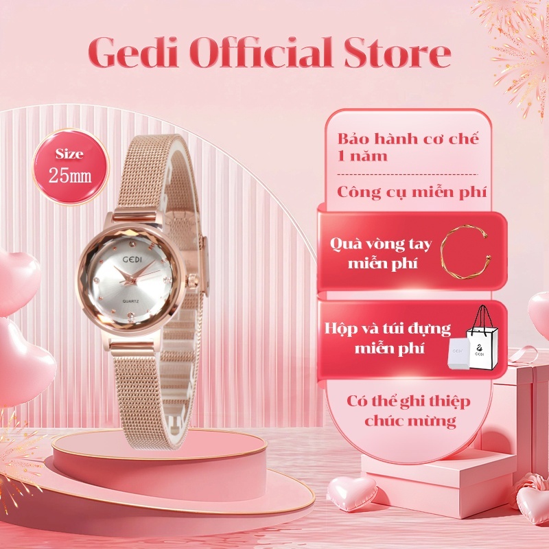Đồng hồ Gedi 6323W đơn giản thời trang dành cho nữ - 1