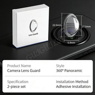 Phim bảo vệ ống kính máy ảnh ô tô chung 2Pack 360° Vỏ bảo vệ Camera toàn cảnh Phụ kiện ô tô