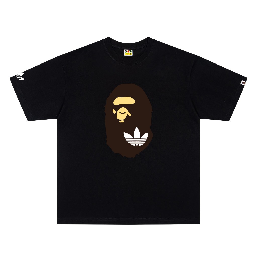 Áo thun Unisex đồng thương hiệu Ape Head Print & ADD dành cho nam