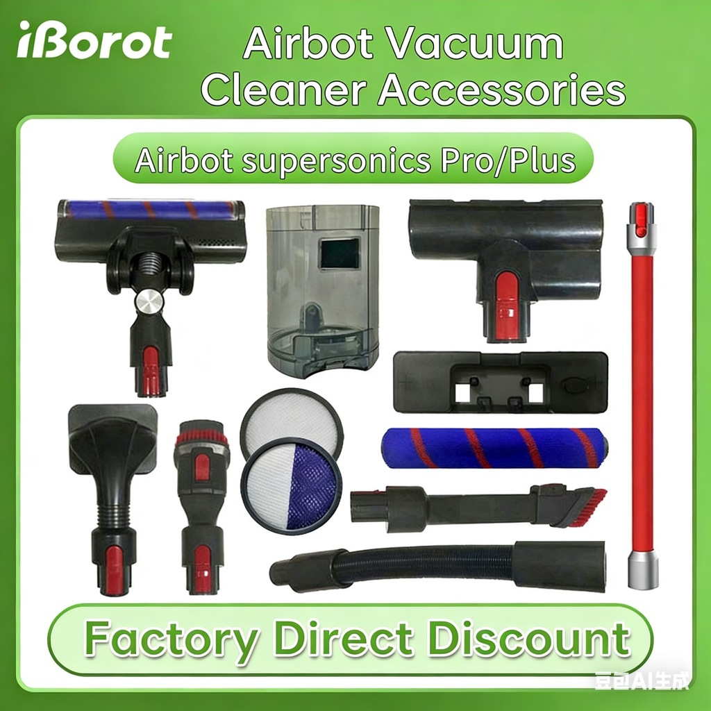 Thay Thế Cho Airbot Supersonics Plus / Max / Pro Máy Hút Bụi HEPA Fliter Cốc Bụi Sàn Bàn Chải Con Lăn Phụ Kiện Nước