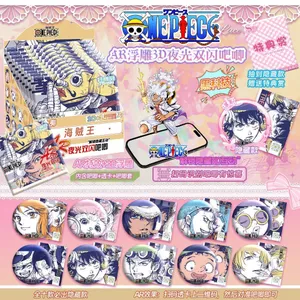 One Piece 75mm Dập Nổi Tinplate Pin Huy Hiệu Hộp Mù Anime Hàng Hóa Sưu Tập Thổ Cẩm Có Thẻ