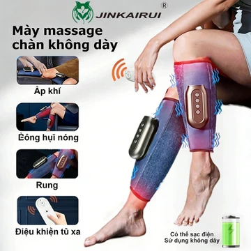 JinKaiRui Máy massage Bắp Chân Massage Không Khí Nén Máy massage chân toàn bộ Sưởi Ấm Rung Thư Giãn Chân Máy Làm Đẹp Quà Tặng Khỏe Mạnh Sử Dụng Không Dây Di Động