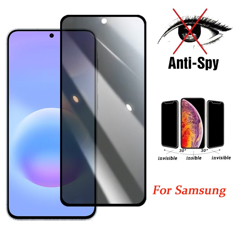 Kính cường lực chống vân tay full màn cho Samsung ss Galaxy A57 A37 A17 A07 A16 A06 A55 A54 A35 A34 A25 A24 A15 A05 A05s A04 A04E A04s A03 A03s A14 A13 A23 A53 A73 M14 S24 S23 S21 S20 FE 5G 4G 2026