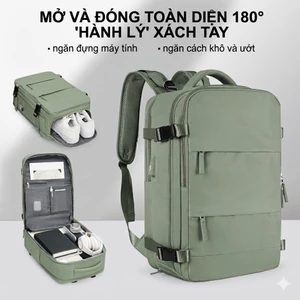 【GIAO NGAY】Ba Lô Du Lịch Laptop Đa Năng - Xách Tay Máy Bay, Chống Nước Cao Cấp
