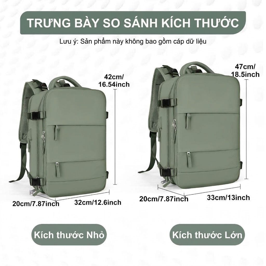 【GIAO NGAY】Ba Lô Du Lịch Laptop Đa Năng - Xách Tay Máy Bay, Chống Nước Cao Cấp
