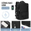 Ba lô du lịch dung tích lớn có kho đựng giày độc lập và cổng sạc USB, chất lượng cao, lên máy bay