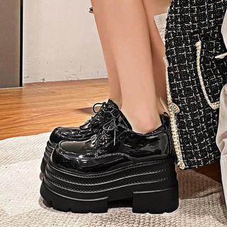 Người Nhỏ Tăng Chiều Cao Loafers 2025 Phong Cách Mới Mùa Xuân Phong Cách Mới Đế Dày Giày Đế Dày Giày Da Nhỏ Phong Cách Anh Vận Chuyển Trong Vòng 48 Giờ Đảm Bảo Chất Lượng