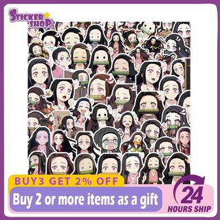 60 Chiếc Kamado Nezuko Demon Slayer Anime Dán DIY Máy Tính Laptop Hành Lý Hoạt Hình Miếng Dán