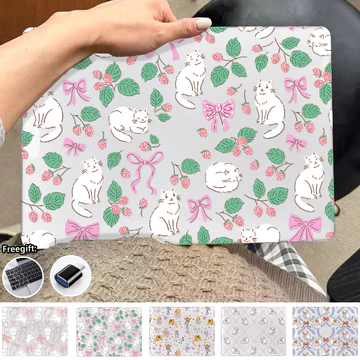 Ốp In Hình Mèo & Nơ Cho 2026 Macbook Neo A3404 Air13 "M4 A3240 Air15 M4 A3241 Air M5 A3449 A3448 Pro M5 A3434 Air13.6 M3 A3113 M2 A2681 Air13.3 A2179 A2337 M1 Pro13 M1 M2 A2338