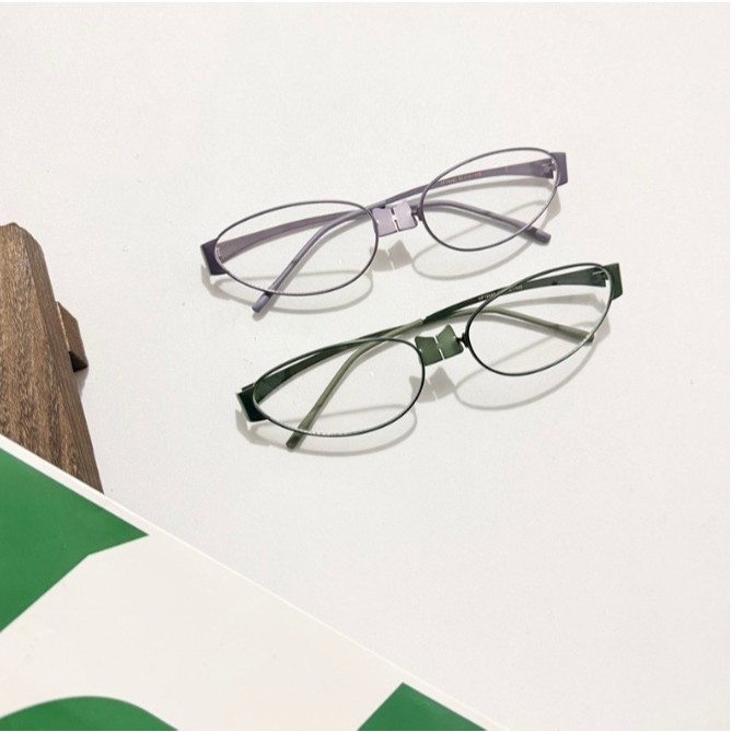 Kính mát mắt mèo hình bầu dục công nghệ tương lai, màu tím trendy, thời trang đường phố