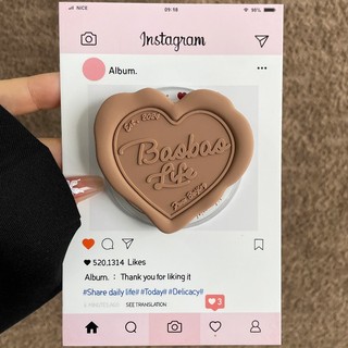 Giá đỡ điện thoại di động Silicone Love Giá đỡ từ tính Giá đỡ gấp Vòng chống sốc Khóa có thể thu vào