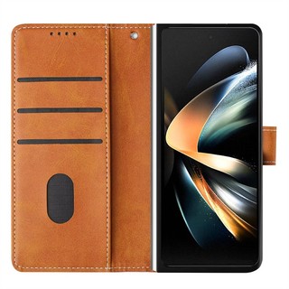 Vỏ Cho Samsung Galaxy Z Fold 3 4 5 6 7 Vỏ Ví Lật Sang Trọng Da PU Khe Cắm Thẻ Đứng Có Dây Buộc