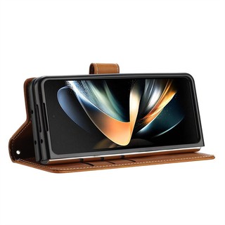 Vỏ Cho Samsung Galaxy Z Fold 3 4 5 6 7 Vỏ Ví Lật Sang Trọng Da PU Khe Cắm Thẻ Đứng Có Dây Buộc