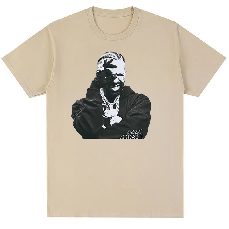 Áo thun unisex phong cách rapper người Mỹ Drake, chất liệu cotton nguyên chất