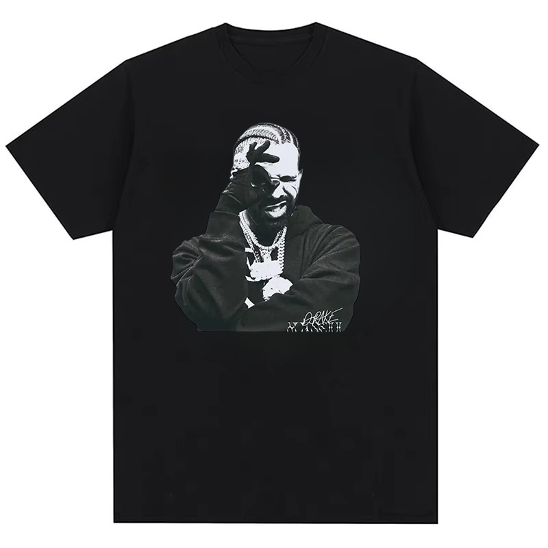 Áo thun unisex phong cách rapper người Mỹ Drake, chất liệu cotton nguyên chất