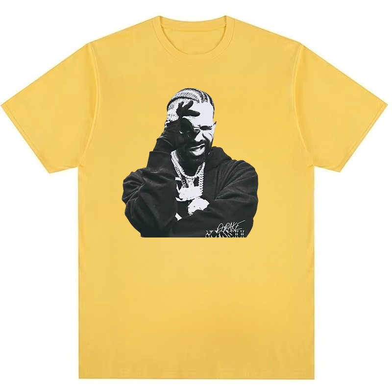 Áo thun unisex phong cách rapper người Mỹ Drake, chất liệu cotton nguyên chất