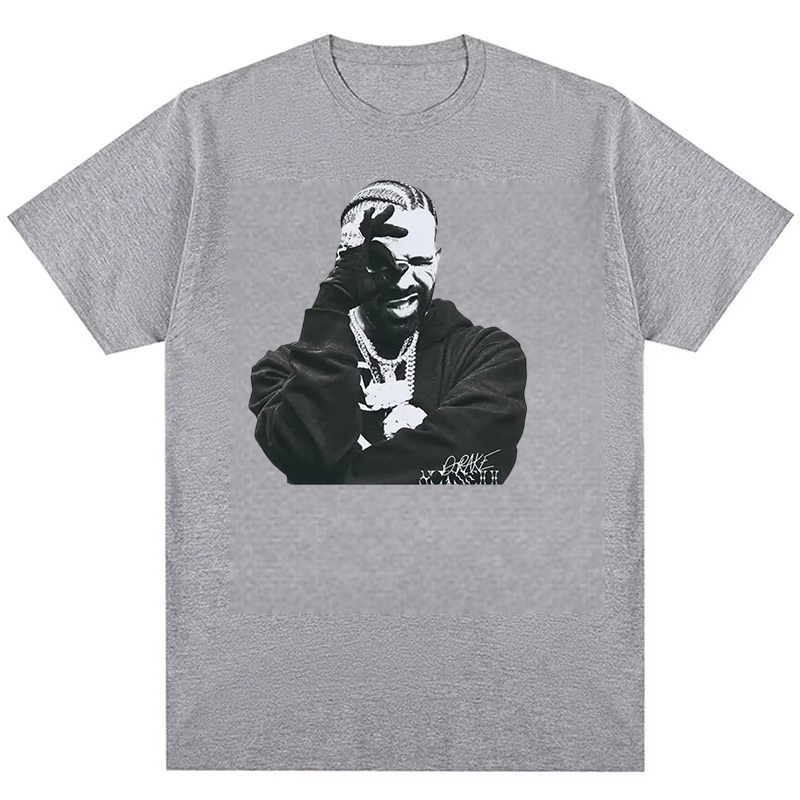 Áo thun unisex phong cách rapper người Mỹ Drake, chất liệu cotton nguyên chất