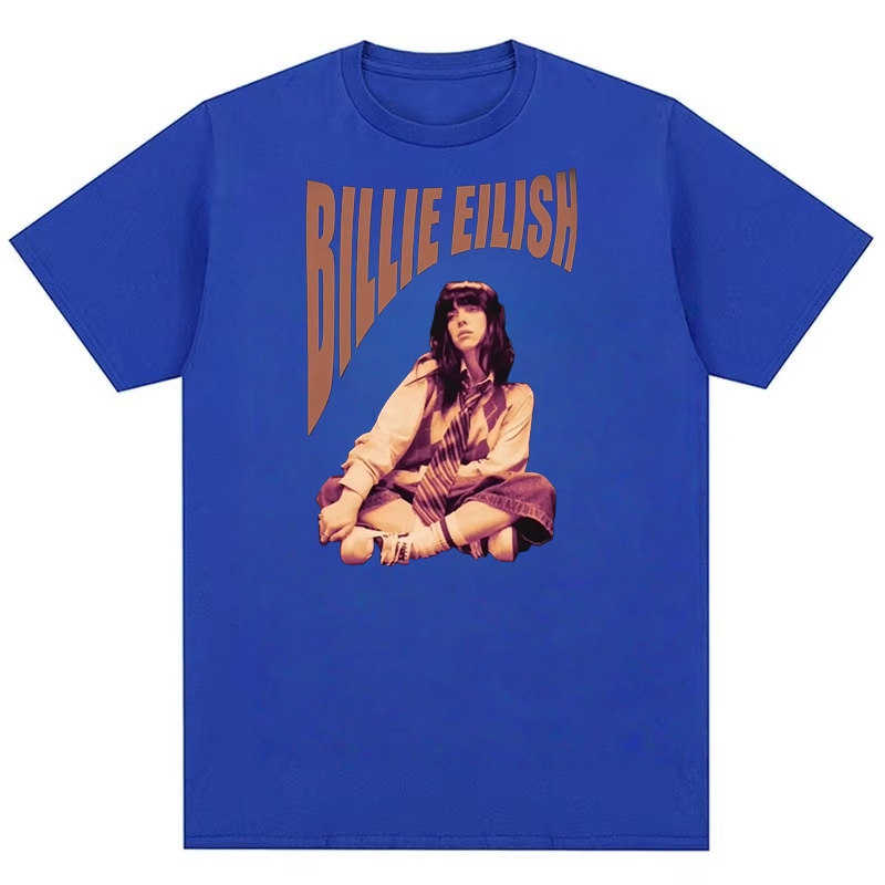 Ca sĩ BILLIE EILISH 2026 Áo thun Cotton nguyên chất trung tính Hip Hop