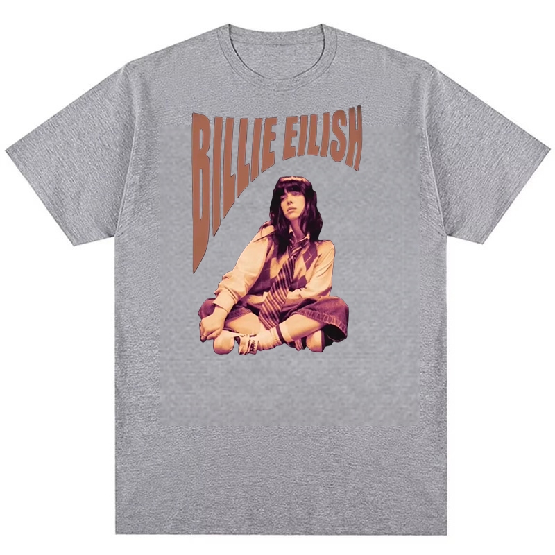 Ca sĩ BILLIE EILISH 2026 Áo thun Cotton nguyên chất trung tính Hip Hop