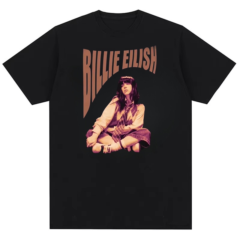 Ca sĩ BILLIE EILISH 2026 Áo thun Cotton nguyên chất trung tính Hip Hop