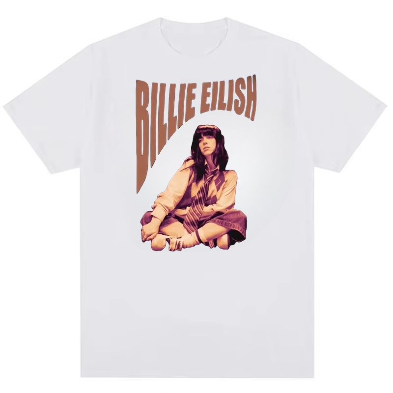 Ca sĩ BILLIE EILISH 2026 Áo thun Cotton nguyên chất trung tính Hip Hop