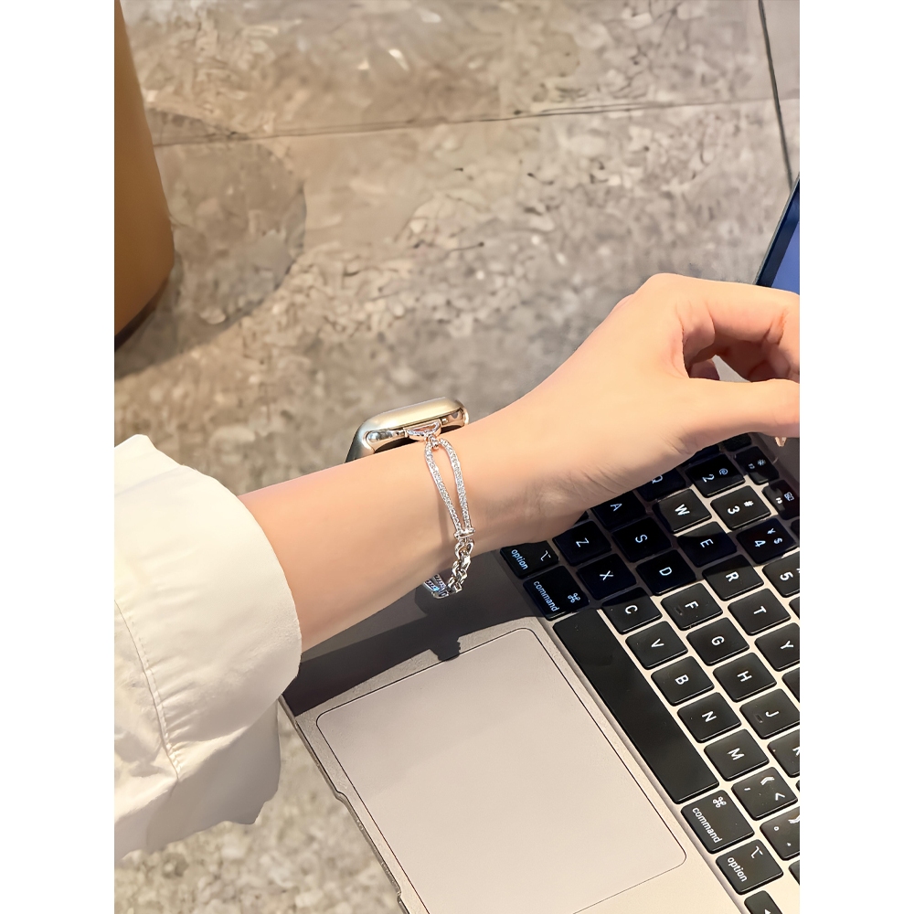 Dây đeo vòng tay thời trang kim cương hình chữ U tinh tế dành cho nữ Thích hợp cho Redmi xiaomi Redmi Watch 5 5lite 5Acitve 4 3Active 3 2Lite 2