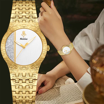 Đồng hồ nữ: Đồng hồ kiểu vòng tay sang trọng nhẹ nhàng, thanh lịch, thời trang, chống nước, thạch anh, quà tặng, đồng hồ vàng nhỏ dành cho nữ đồng hồ LX1019-1