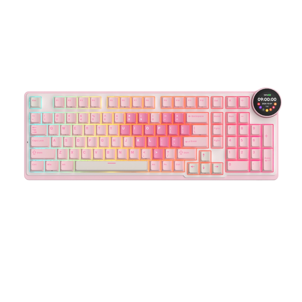 Royal Kludge RK R65 R75 N99 Bàn Phím Cơ RGB Giai Điệu Màu Hồng Có Núm Và Bàn Phím Tai Nghe Bàn Phím Số Combo Bộ | BigBuy360 - bigbuy360.vn