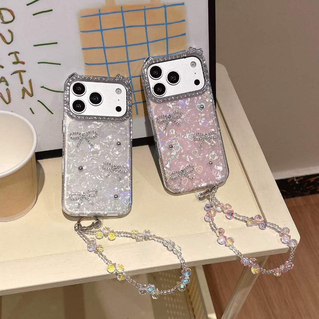 Trái tim Laser Nơ có dây buộc cứng tương thích với iPhone 11 pro max 12pro max 13 pro max 14 pro max 15 pro max 16 pro max 17pro max