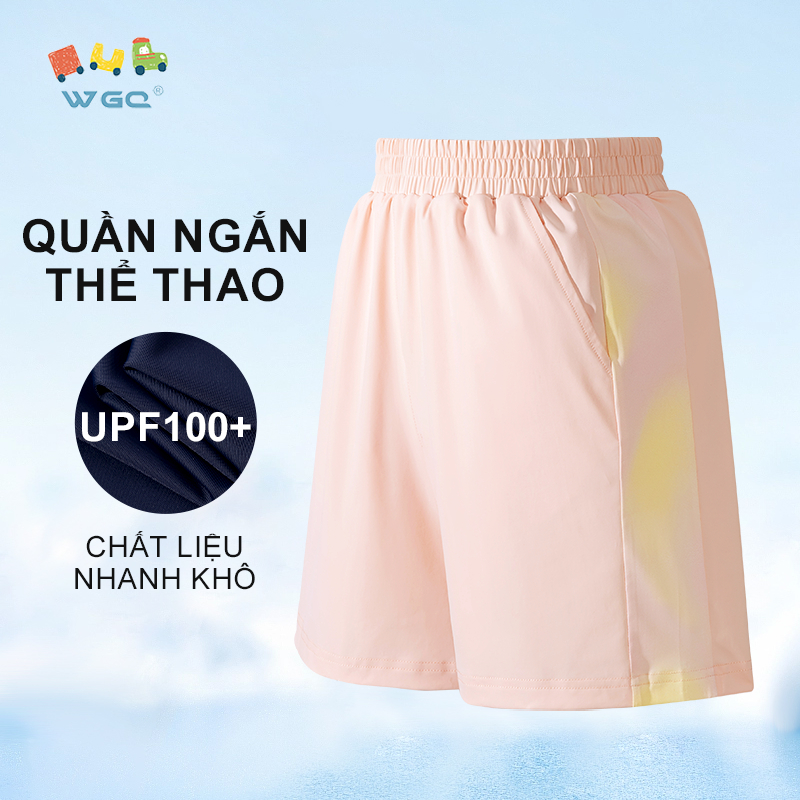 W.G.Q Quần short bé trai / bé gái，quần thể thao khô nhanh，có chức năng chống nắng UPF100 +，Nhẹ thoáng khí mát thoải mái